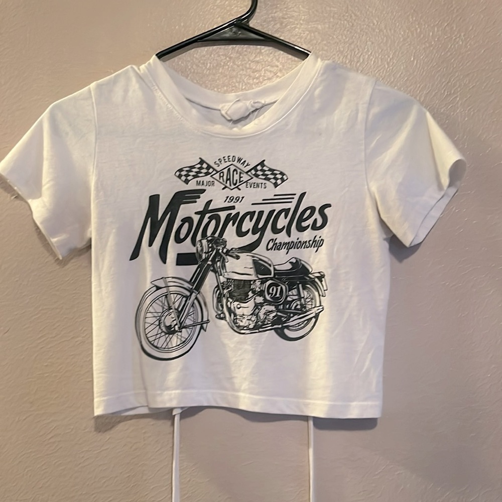 Women motorcycle slogan print T-Shirt